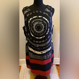 Desigual by Christian Lacroix Sleeveless Multi Colored Dress Lined Size 48/12